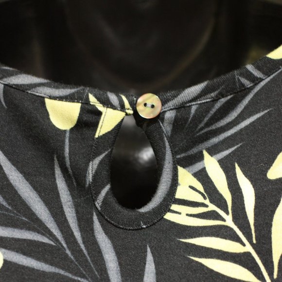 TOMMY BAHAMA Black Gray and Cream Tropical Dress - Picture 3 of 4